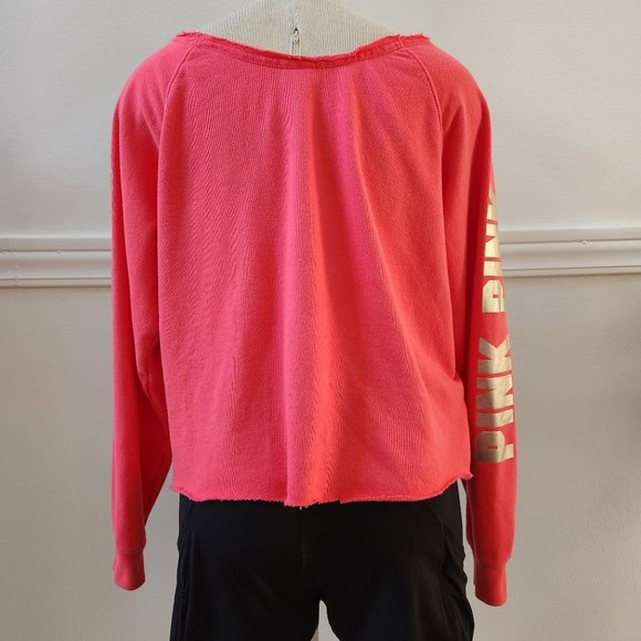 PINK Victoria’s Secret Slouch Neck Neon Sweatshirt size  Small - Picture 5 of 10